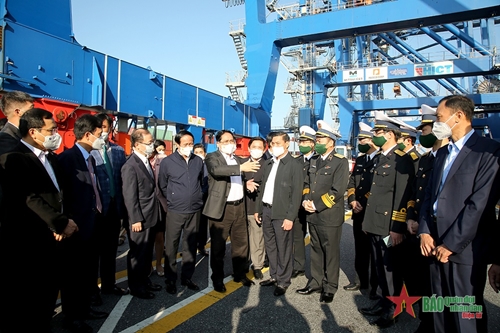 Thủ tướng Phạm Minh Chính thăm Cảng Container Quốc tế Tân cảng Hải Phòng